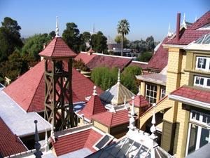 Aerial view of the Winchester House